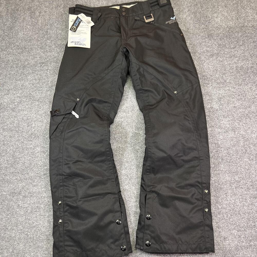 Ocean & Earth Snow Pants Mens Small Black Insulated Ski Water Resistant 32x29